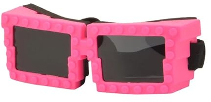Hundglasögon, husdjur solglasögon hundglasögon andningsbara UV-skydd skyddande glasögon justerbara vindtäta glasögon (rosa)