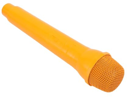 KIMISS Faux Accessoire de Microphone en Plastique pour Enfants, pour Le Cosplay et la Photographie, Jouet Léger pour la Performance et Le Jeu (Orange)