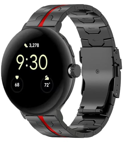 synsing Titan Armband Kompatibel mit Pixel Watch 4/3 45mm Armbändern,Titan Metall-Uhrenersatzarmband für Pixel 4/3/2/1 41mm Armbandzubehör für Damen Herren