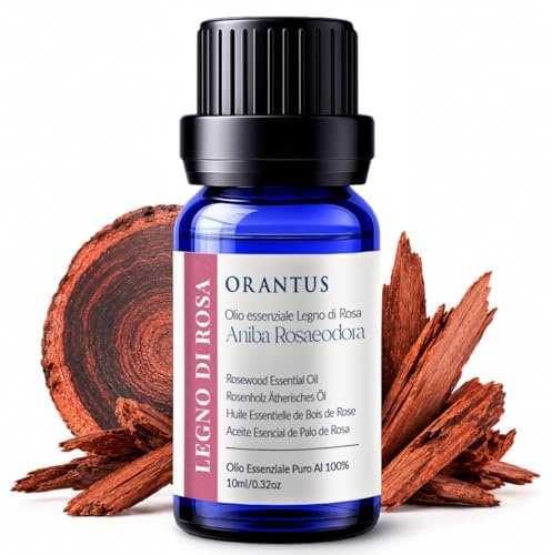 ORANTUS Olio Essenziale Legno di Rosa 10ml Alimentare Puro 100% Naturale – Rosewood Aroma Dolce Legnoso per Diffusore Aromaterapia Ambiente Massaggi