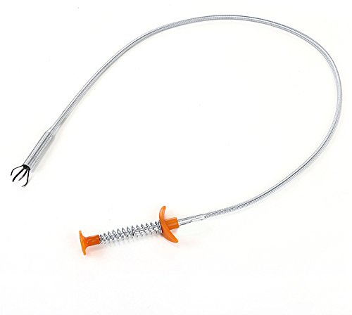 HSada - Pinza a molla flessibile con impugnatura curva a lunga portata, bastone retrattile extra lungo, perfetto per afferrare viti o bulloni caduti (80 cm)