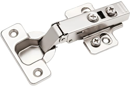 Berta 4-Pack Full Overlay Frameless Soft-Close European Hinges, 110° 3D Adjustable, Clip-On Concealed Kitchen Cabinet Door Hinges with Screws - Ideal for Modern Cabinets