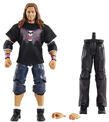 WWE HDD86 - Hit Man WrestleMania Action-Figur (ca 15 cm) mit Eintritts-Shirt & Vince McMahon Figur, Spielzeug, Sammlergeschenk für WWE Fans ab 8 Jahren