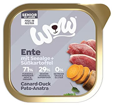 WOW Senior Nassfutter Ente 150g (11er Vorteilspack)