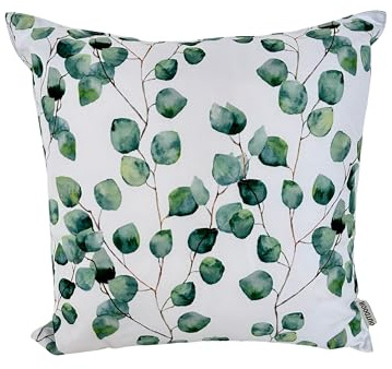 CB Home & Style Outdoor Garten Kissen Wasserabweisend Wasserfest 45 x 45 cm mit Füllung (Eucalyptus3)