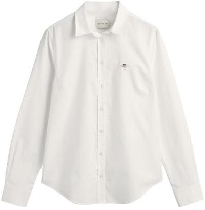 GANT SLIM STRETCH OXFORD SHIRT, Camicia elegante Donna, Bianco ( WHITE ), 44