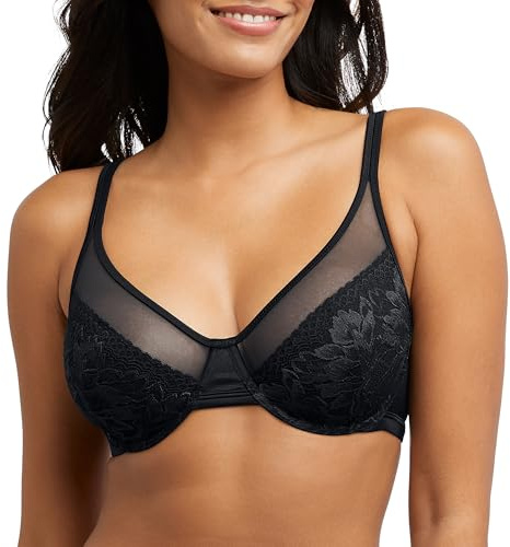 Bali Women's One Smooth U Lace Minimizer Bra, Underwire Full-Coverage Convertible Bra