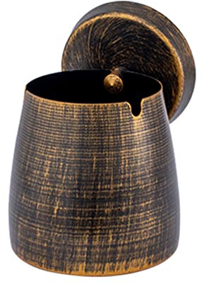 Windaschenbecher Edelstahl Tischaschenbecher Wind- und Regensicher für Draußen & Innen Aschenbecher mit Rutschfestem Basis Farbe Kupfer für Garten und Balkon Farbe Bronze