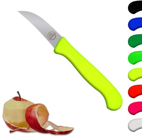 Solingen Messer, Kunststoffgriff - Premium Schälmesser, rostfreier Klinge, Chrom-Stahl, extra scharfes Küchenmesser, Dünnschliff & Handabzug, Made in Germany