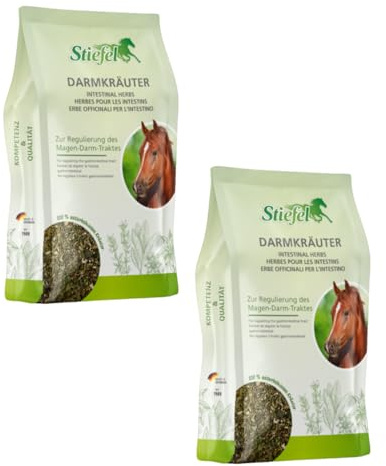 RL24 Stiefel - Darmkräuter geschnitten – 2 x 1000 g Tüte (2er Set) | Ergänzungsfuttermittel für den Magen-Darm-Trakt – 100% naturbelasse Kräutermischung mit Salbei & Melisse
