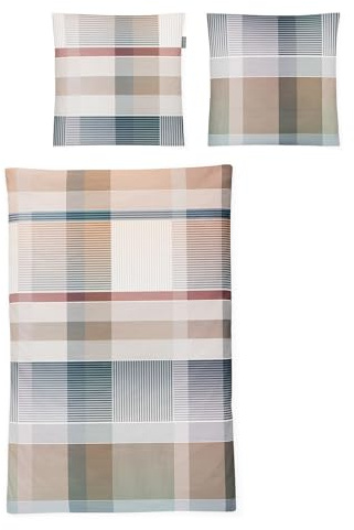 Irisette Mako-Satin Bettwäsche Magic Schiedam Natur 1 Bettbezug 155 x 220 cm + 1 Kissenbezug 80 x 80 cm