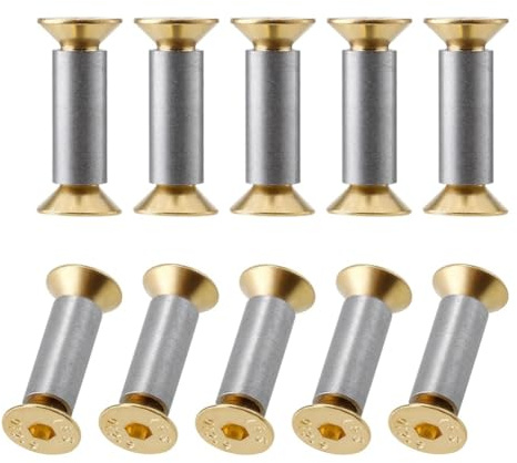 Bcowtte 10 Paquetes de Remaches, Tornillos, Pernos, Elementos de Fijación, para Mangos de Cuchillo,
