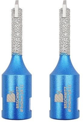 Diamond Mortar Raking Bit - BRSCHNITT 2pcs Mortar Raking Tuck Pointing with Carbide Tipped for Granite Marble Concrete Masonry Stone Removals Vacuum Brazed Bit M14 thread (8 * 42mm 5/16*1-5/8)