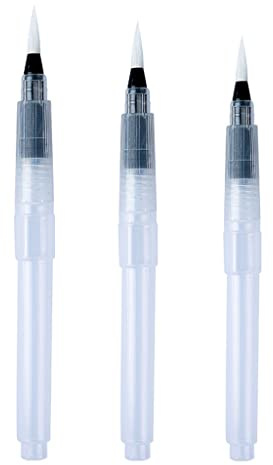 Tragbarer Wasserpinselstift, feine Spitze, breite Spitze, selbstbefeuchtend, passend für Aquarellstifte, wasserlösliche Pigmente, Aquarellpinsel, leer, nachfüllbar, für Kinder, Studenten, Künstler,