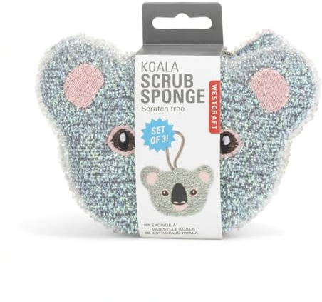 lustige schöner Geschirrschwamm 5 Motive, Küchen Schwamm für Topf Teller Pfannen, Küchenschwamm, Koala, Faultier, Katze, Regenbogen, Kasette (Koala)