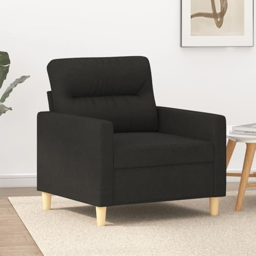 CIADAZ Sofasessel Schwarz 60 cm Stoff, Relaxsessel, Fernsehsessel, Kinosessel, Gaming Couch - 359223