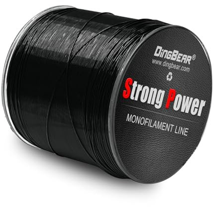 Dingbear Schwarz Nylon-Angelschnur Monofile Nylon-Angelschnur mit starker Spannung(200m/1.5# 5.5LB/0.20mm)