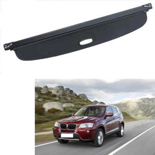 CCLXWY Auto Laderaumabdeckung Kofferraum für BMW X3 2011-2017,Kofferraum Schutz Abdeckung Laderaumabdeckung,Kofferraumabdeckung Rollo Schutz Innere Zubehör