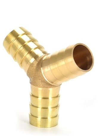 MRESXT Fittings Connector Copper Pagoda Air Fuel Water Tube Brass Barb Pipe Fitting Barbed Joint Coupler Adapter For 4mm 5 6 8 10 12-Y-3-way-8-12mm