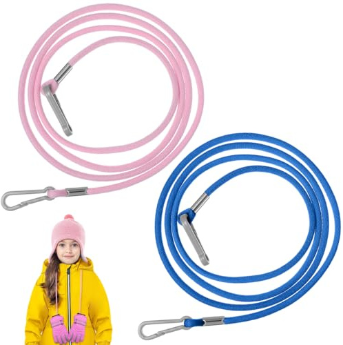 BESPORTBLE Adjustable Mitten Clips String for Winter Gloves Elastic Glove Clips for Mittens