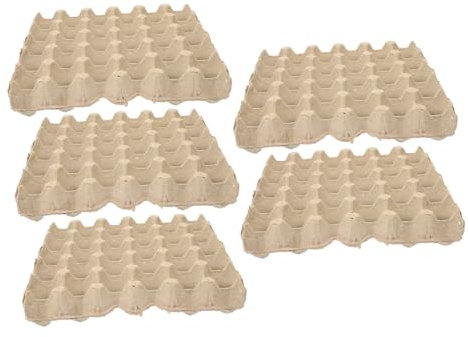 Zerodeko Scatole Da 30 Pezzi Vassoi in Cartone Di Polpa Di Carta 5 Pezzi Contenitore Sicuro E Robusto Per Uova