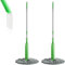 2 In 1 Dehydrated Mop - 360 Degree Round Wall & Floor Cleaning - Self-Wringing Twist Mops - Quick-Drying Microfiber (2 Set)