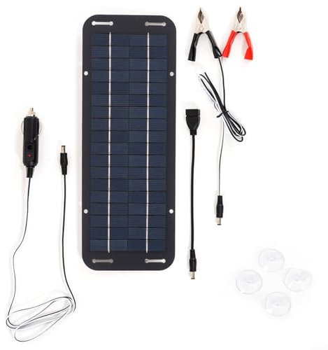 EpheyFIF 30 W Solarpanel, 12 V Erhaltungsladegerät, Batterie-Ladegerät, Wartungsgerät, Boot, Auto, Wohnmobil, 12 V Solar-Erhaltungsladegerät, 30 W Batteriewartung für Wohnmobile, Boote