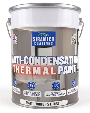SIRAMICO COATINGS Anti Condensation Thermal Paint | 1 & 5 Litres - Matt White | British Made (5 Litres)