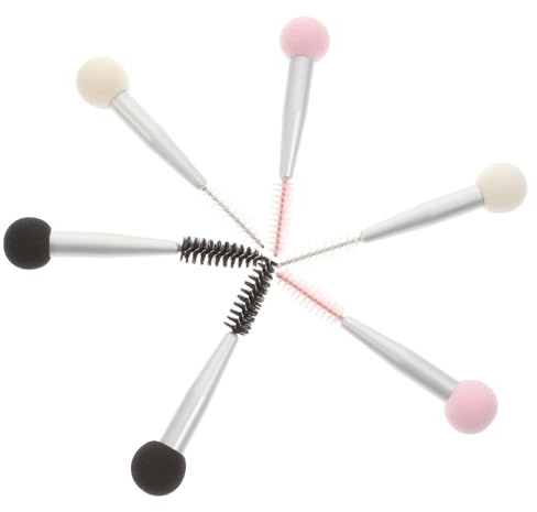 CALLARON 6stücke Make-up-schwamm Doppelkopf-applikator für Foundation und Puder Make-up-schwämme fürs Gesicht Lidschattenpinsel und Make-up-schwammpinsel für Augenbrauen Wimpern und Mascara