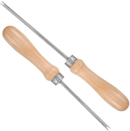 HEMOTON Füllwerkzeug für Stofftiere Füllwatte Plüschtiere Holz Metall 2 Stück Rutschfest Komfortabler Griff für Bastelprojekte