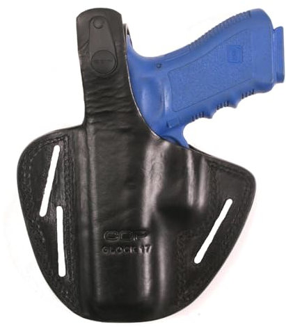 COP 101 Pancake Gürtelholster, Leder, 50 mm BL/H&K P8, schwarz, Rechtshänder