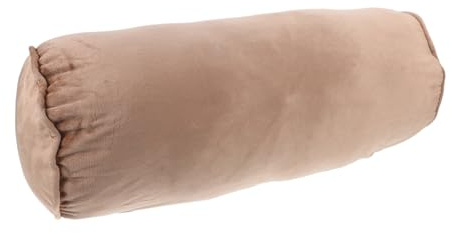 INOOMP Coussin Cervical Cylindrique Ergonomique pour Yoga et Fitness en Coton Lin et Mousse Perle Housse Amovible Confortable pour Usage à Domicile