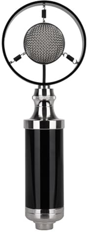 Tuesoa Professional Condenser Wired Vintage Recording Studio Microphone for Live Broadcast Black Easy to Use