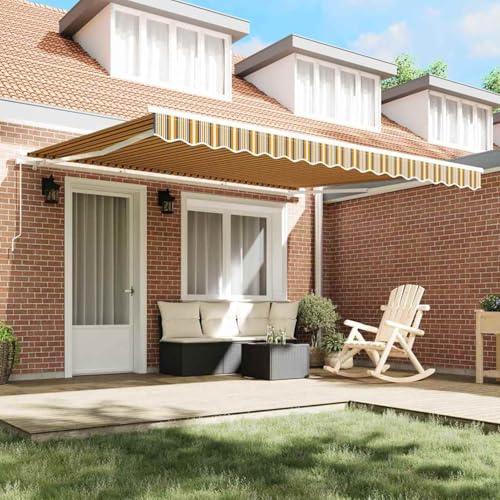 Rantry Tenda Retrattile Manuale Rigata Multicolore 400x300 cm
