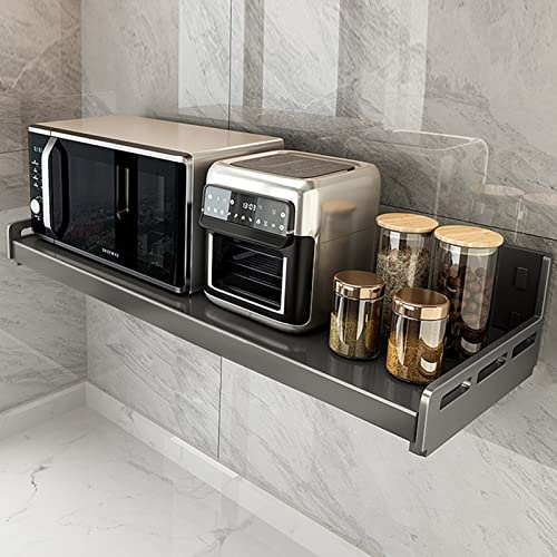 Electric Oven Rack, Wall-Mounted Microwave Holder Shelf, Durable Design for Kitchen Organization and Space Saving