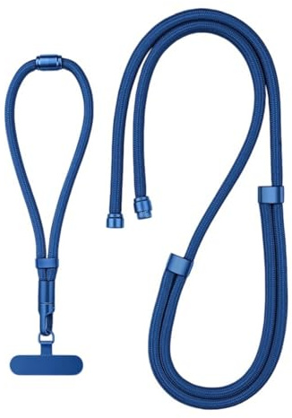 JUYAXIN Pulsera fuerte multifunción ajustable para el cuello del teléfono con clip de bloqueo sin pérdida, correa para dispositivos móviles, clip de acero para viajes