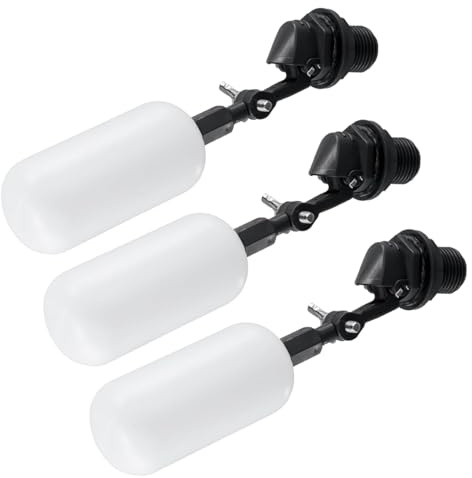 Durlo 3 Pcs 1/2 Float Ball Valve, Adjustable Automatic Water Level Control Valve for Tanks, Ponds, and Hydroponic Systems