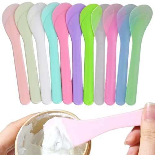 11 Espátulas Cosméticas, Color Crema Espátulas Cosméticas, Espátulas Para Mascarillas Espátulas Para Lociones Cosméticas, Para Cremas Espátulas Cosméticas Para Tratamientos Faciales Y Mascarillas