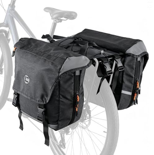 SUNNYNEST 1PC 35L Bike Pannier Bag Double Rear Rack Bag Expandable