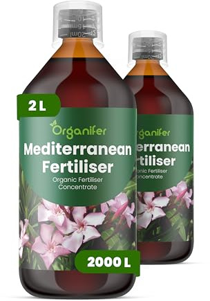 Fertilizzante liquido organico 2x1L per piante mediterranee – radici forti e piante sane – Organifer