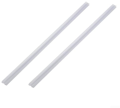 Shower Screen Seal Strip 2 Pack 50cm Length for 4-6mm Glass Doors - Flexible Rubber Water Barrier Stop Leaks Easy Install No Glue(23mm)