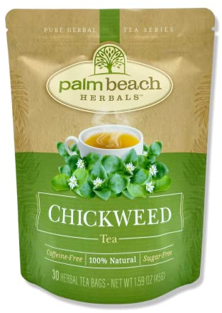 Palm Beach Medicinal Herbs - Chickweed Tea - Pure Herbal Tea Series, 30ct