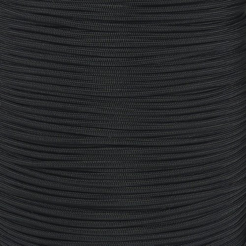 550 Paracord Fallschirmschnur Typ III 7 Stränge 4mm Durchmesser - 550 lbs Zugfestigkeit Überlebensschnur (100 Fuß, schwarz, Wickler)