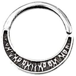 CHICNET Damen Herren Piercing Ring Lippen Labret Ohr Lobe Helix Tragus Conch Daith Nostril Septum aus 925 Sterling Silber oxidiert, Durchmesser 6mm 8mm 10mm, Stärke 1.2mm, rund Sichel 10 mm