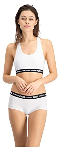 Puma Iconic Women's Racerback Top (1 Pack) Sujetador Deportivo, Blanco (White), M para Mujer