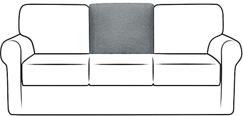 NLCYYQ Coprischienale per divano, elasticizzato, con coulisse, antiscivolo, di ricambio, in pile jacquard (grigio chiaro, medio)