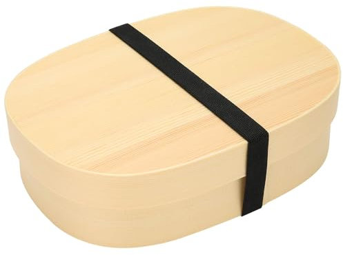 Cajas bento japonesas, fiambrera de madera hecha a mano, contenedor de comida, caja de sushi de madera con separador interno para niños, adultos, picnic, oficina, escuela, senderismo, camping