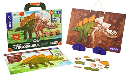 mierEdu Magnetpuzzle Stegosaurus, Dino Lernspiel für Kinder ab 3 Jahren