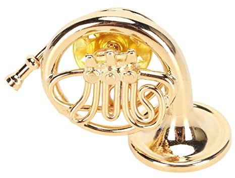 Waldhorn-Brosche, Messing-Musikinstrument-Brosche für Musiker für Party