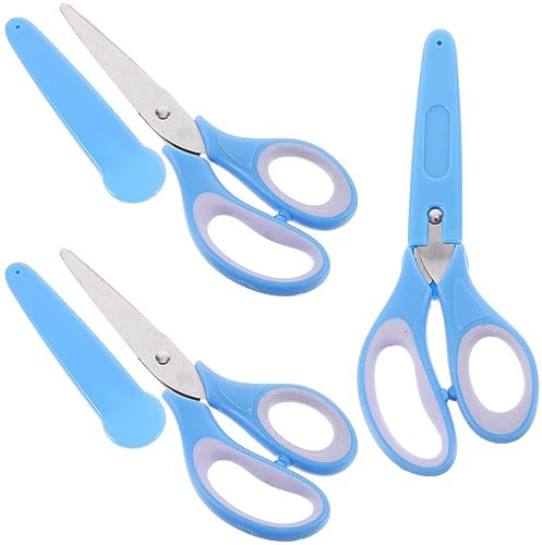 Toyvian 3st Diy-schere Kunsthandwerkschere Schere Mit Stumpfer Spitze Papierschere Sicherheitstrainingsschere Zwiebelschneider Bastelschere Nähschere Kind Rostfreier Stahl Ärmel Adaptiv